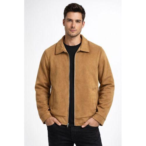 Erkek Siyah Regular Fit Mevsimlik Süet Spor Mont BGL-ST05013