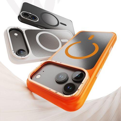 Apple iPhone 17 Air Kılıf M-safe Şarj Özellikli Metal Kamera Standlı Lenyes CK226 PC Kapak