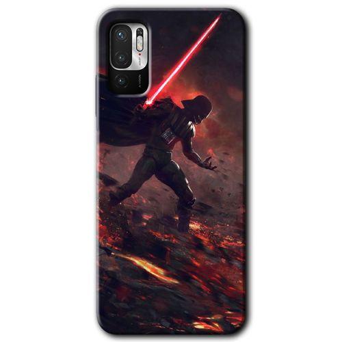 Poco M3 Pro Kılıf HD Desen Baskılı Arka Kapak + Temperli Cam - Darh Vader Wars