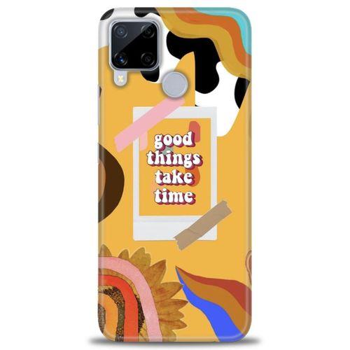Realme C15 Kılıf HD Baskılı Kılıf - Take Time + Tam Ekran Koruyucu