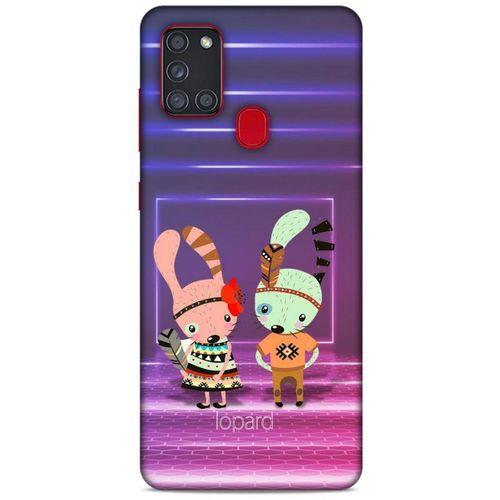 Samsung Galaxy A21s Kılıf FunnyMaX (4) Koruma Kılıfı Mor Pembe