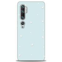 Xiaomi Mi Note 10 Pro Kılıf HD Baskılı Kılıf - Beyaz Şimşekler + Tam Ekran Koruyucu