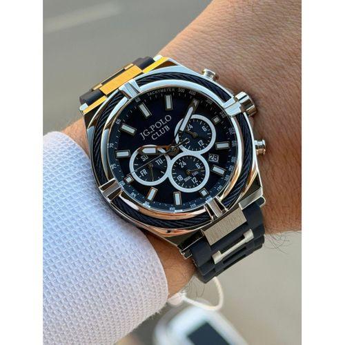 JG.Polo Club Silikon Kordon 2 Yıl Garantili 5 Atm Suya Dayanıklı Erkek Kol Saati+Bileklik 04371.3