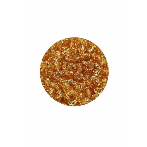 Dökme Cam Kum Boncuk (8/0) 3 mm - 60 Gram - Şeffaf Koyu Sarı - BNC217