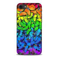 Apple Iphone 7 Kılıf Kelebek Etkisi (4) Koruma Kılıfı Yeşil Kırmızı