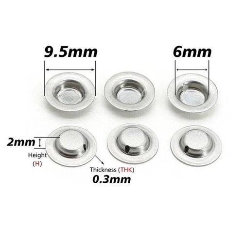 PowerMaster 18650 Lityum Pil Pozitif Kutup Ucu 9.5x6.0x2.0x0.3mm (50'li Paket)