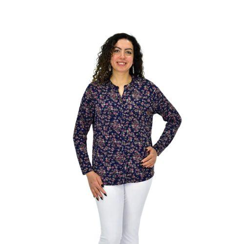Kadın Uzun Kol Düğmeli Bluz BGL-ST04684
