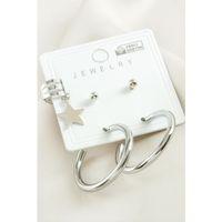 5 Adet Yıldız Boru Halka Küpe 2,5 cm