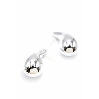 Büyük Boy Damla Küpe - Gümüş