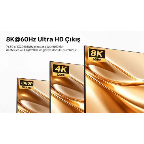 UNITEK 8K 60HZ DISPLAYPORT TO HDMI ADAPTOR (V1617AGY01)