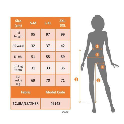 Kadın Yüksek Bel Lastikli Yanda Dantel Detaylı Bağcıklı Deri Pantolon