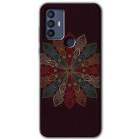TCL 30 SE Kılıf HD Desen Baskılı Arka Kapak - Mandala Flower Wal