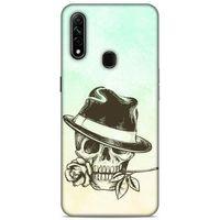 Lopard Oppo A31 Uyumlu Kılıf Tattoo's (23) Ultra Koruma Kılıfı Çiçekli İskelet