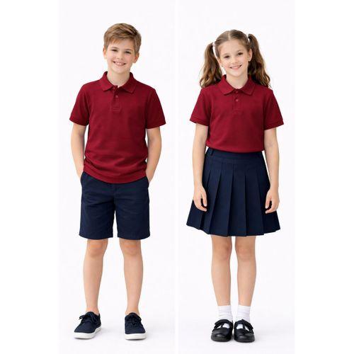 Erkek Kız Çocuk Polo Yaka Kısa Kollu Tişört BGL-ST05505