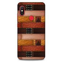 Xiaomi Redmi Note 6 Pro Kılıf Patchwork (33) Hybrid Kılıf Kahve Toz Pembe