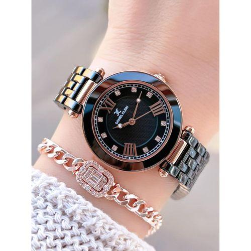 Daniel Klein Seramik Kordon Özel Tasarım 2 Yıl Garantili 3 Atm Kadın Kol Saati+Bileklik SR.14282.6