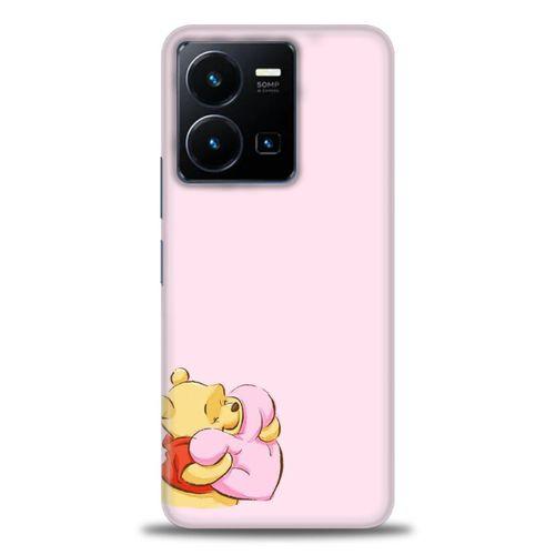 Xiaomi Redmi Note 12 5G Kılıf HD Baskılı Kılıf - Winnie the Pooh Kalpli + Tam Ekran Koruyucu