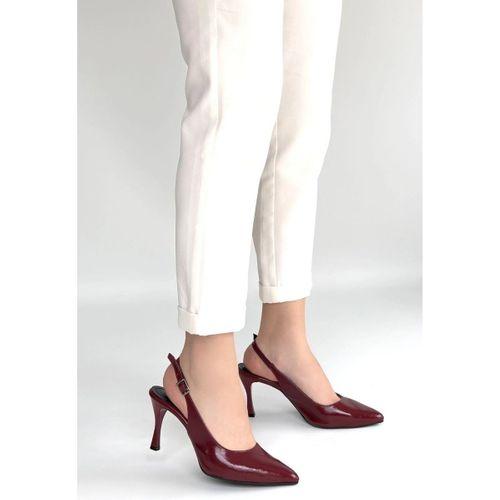 Uster Bordo Rugan Topuklu Ayakkabı