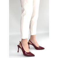 Uster Bordo Rugan Topuklu Ayakkabı