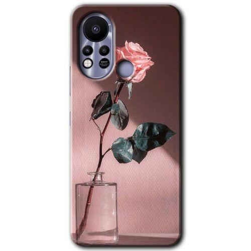 İnfinix Hot 11s Kılıf HD Desen Baskılı Arka Kapak - Retro Gül