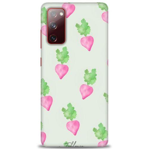 Samsung Galaxy S20 FE Kılıf HD Baskılı Kılıf - Pembe Havuçlar + Tam Ekran Koruyucu