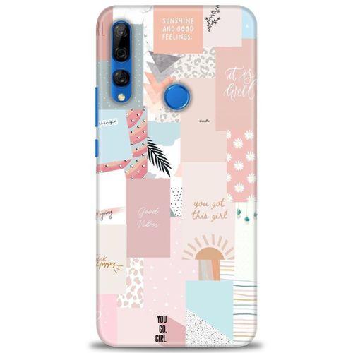 Huawei Y9 Prime 2019 Kılıf HD Baskılı Kılıf - Girl + Tam Ekran Koruyucu