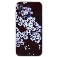 Vestel E5 Kılıf HD Desen Baskılı Arka Kapak - Beyaz Çiçek + Kırılmaz Cam