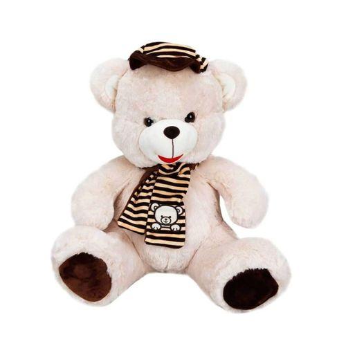 Eğitici Çocuk Şapkalı Atkılı Peluş Ayı 50 cm