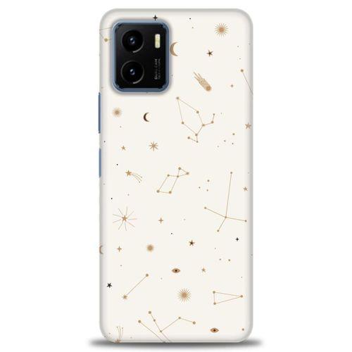Vivo Y33S Kılıf HD Baskılı Kılıf - Yıldız Haritası + Tam Ekran Koruyucu