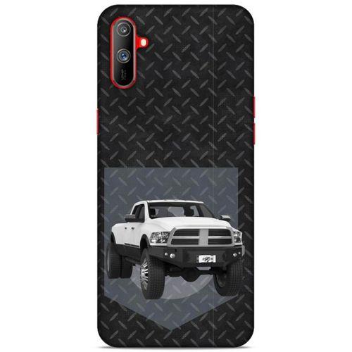 Lopard Oppo Realme C3 Uyumlu Kılıf PickUpX (20) Koruyucu Kılıf Beyaz Gümüş