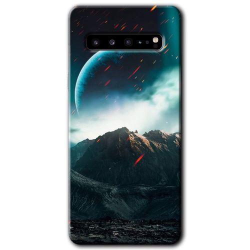 Potkal Hediye Fabrikası Samsung Galaxy S10 Plus Kılıf HD Desen Baskılı Arka Kapak - Uzay Gökyüzü
