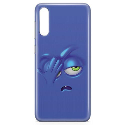 Samsung Galaxy A50s Kılıf Mutsuz Mavi Arka Kapak Koruma Desenli Full Koruyucu