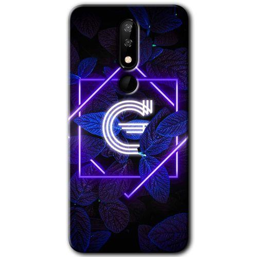 Casper Via P3 Kılıf HD Desen Baskılı Arka Kapak - Dark Neon Yaprak G Harfi