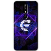 Casper Via P3 Kılıf HD Desen Baskılı Arka Kapak - Dark Neon Yaprak G Harfi