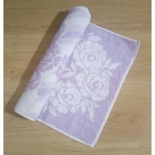 El Ve Yüz Havlusu Çiçekli Eflatun 45X90Cm