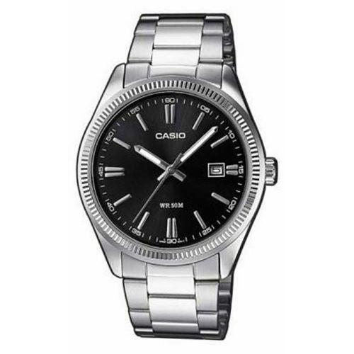 Casio MTP-1302D-1A1VDF Quartz Çelik Gri Siyah Kadran 39 mm Erkek Kol Saati
