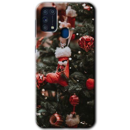 MRCİLETİSİM MRCİLETİSİM Samsung Galaxy M31 Kılıf HD Desen Baskılı Arka Kapak + Temperli Cam - Happy New Year