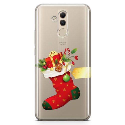 Huawei Mate 20 Lite Kılıf Kırmızı Çorap Arka Kapak Koruma Desenli Full Koruyucu