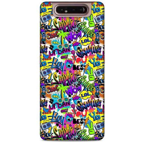 Graffitix (22) Desenli Silikon Kapak Samsung Galaxy A80 Kılıf