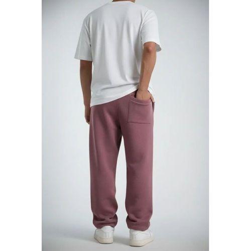 Erkek Baggy Alt Eşofman - Gül Kurusu