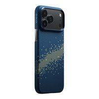 Apple iPhone 17 Pro Kılıf M-safe Şarj Özellikli Aramid Fiber Pitaka Tactile Woven Starpeak Serisi Milky Way Galaxy Kapak