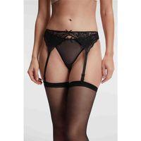 Dantelli Jartiyer String Ve Çorap 3'lü Takım