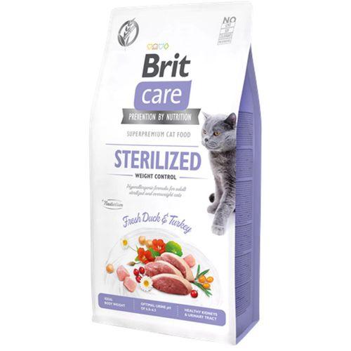 Brit Care Kilo Kontrolü İhtiyacı Olan Kısırlaştırılmış Kediler İçin, Tahılsız, Hipoalerjenik, Taze Ördek Etli Ve Hindi Etli Kuru Mama 7 kg