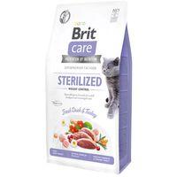 Brit Care Kilo Kontrolü İhtiyacı Olan Kısırlaştırılmış Kediler İçin, Tahılsız, Hipoalerjenik, Taze Ördek Etli Ve Hindi Etli Kuru Mama 7 kg