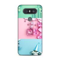 LG Q60 Kılıf Duvar Susleri Arka Kapak Silikon Koruma Full Koruyucu