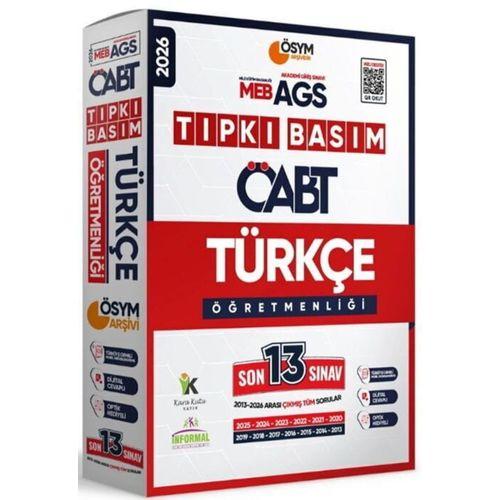 2026 MEB AGS ÖABT Türkçe Öğretmenliği ÖSYM Tıpkı Basım 13 lü Deneme İnformal Yayınları