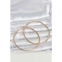 316L Çelik Gold Renk 70 mm Kadın Halka Küpe - TJ-BKP11687