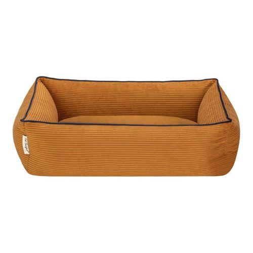 Pet Comfort Golf Kedi ve Köpek Yatağı Hardal w Parliament Mavi Biye XS 55x45cm