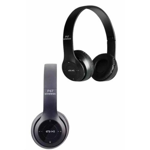 Bluetooth Kablosuz Kulaklık Siyah Wireless 5.0 Kulak Üstü Uzun Pil Ömrü