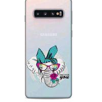 Zoologix (97) Samsung Galaxy S10 Şeffaf Kılıf Silikon Desenli